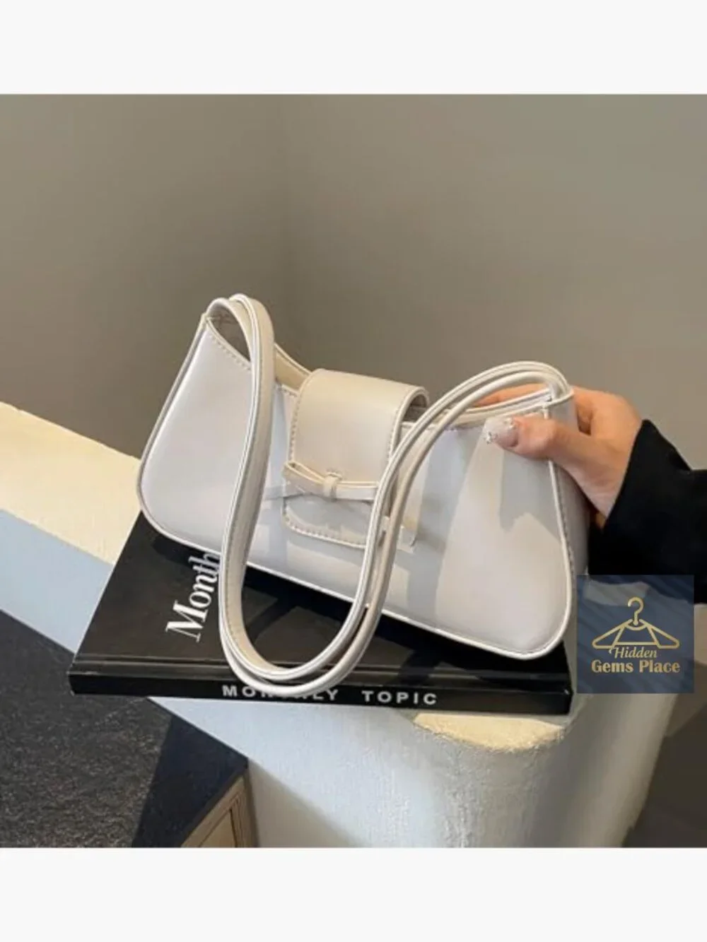 Patent Leather Hobo Shoulder Bag Bow Purse Y2K Trendy